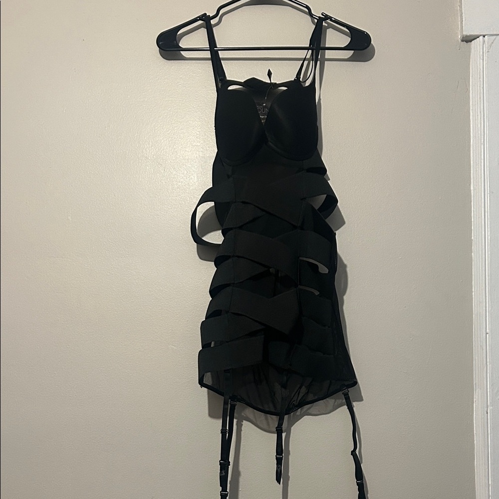 Gothic Chic Black Layered Bandeau by [Brand]